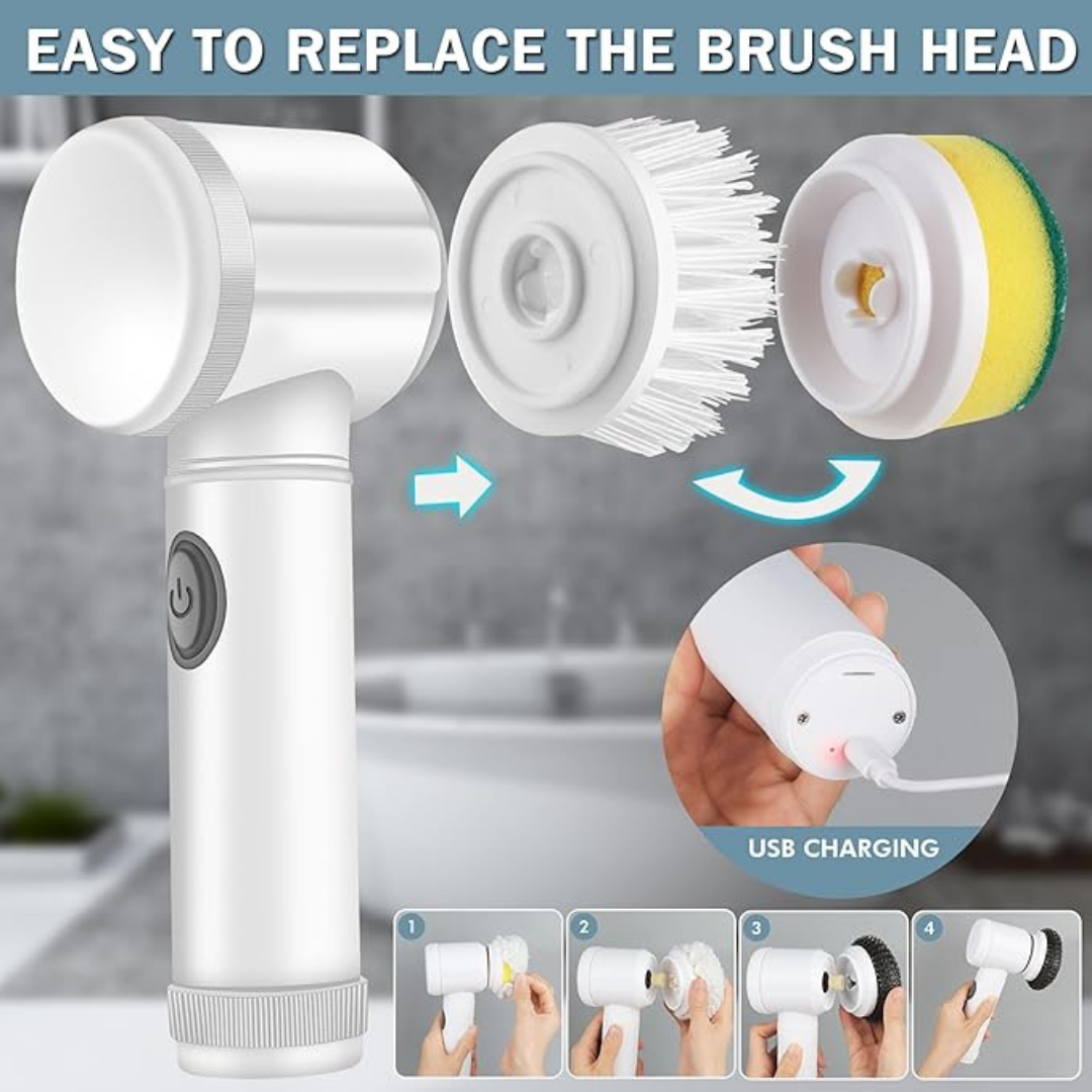 Rotating electric scrubber